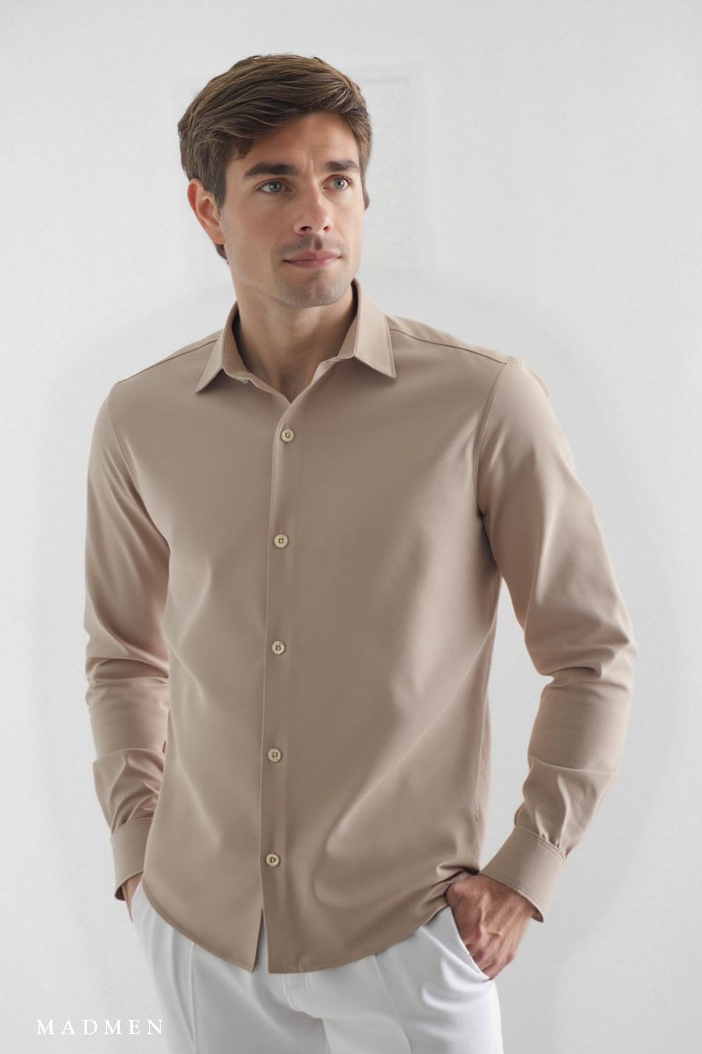 Camisa Sutton de tela premium – Slim Fit