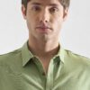 Camisa De Lino Manga Larga para Hombres Rococo27