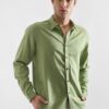 Camisa De Lino Manga Larga para Hombres Rococo29