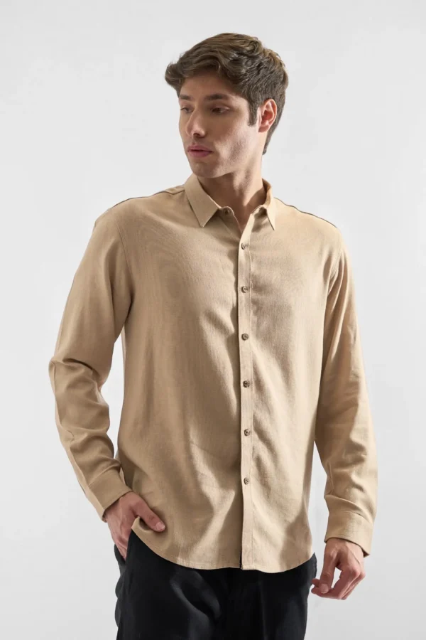 Camisa Lino Rococo Beige