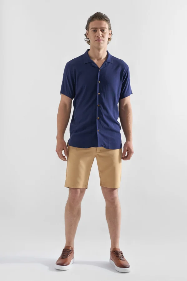 Camisa de Lino Cuello Cubano para Hombres21