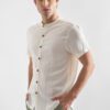 Camisa de Lino Manga Corta para Hombres20