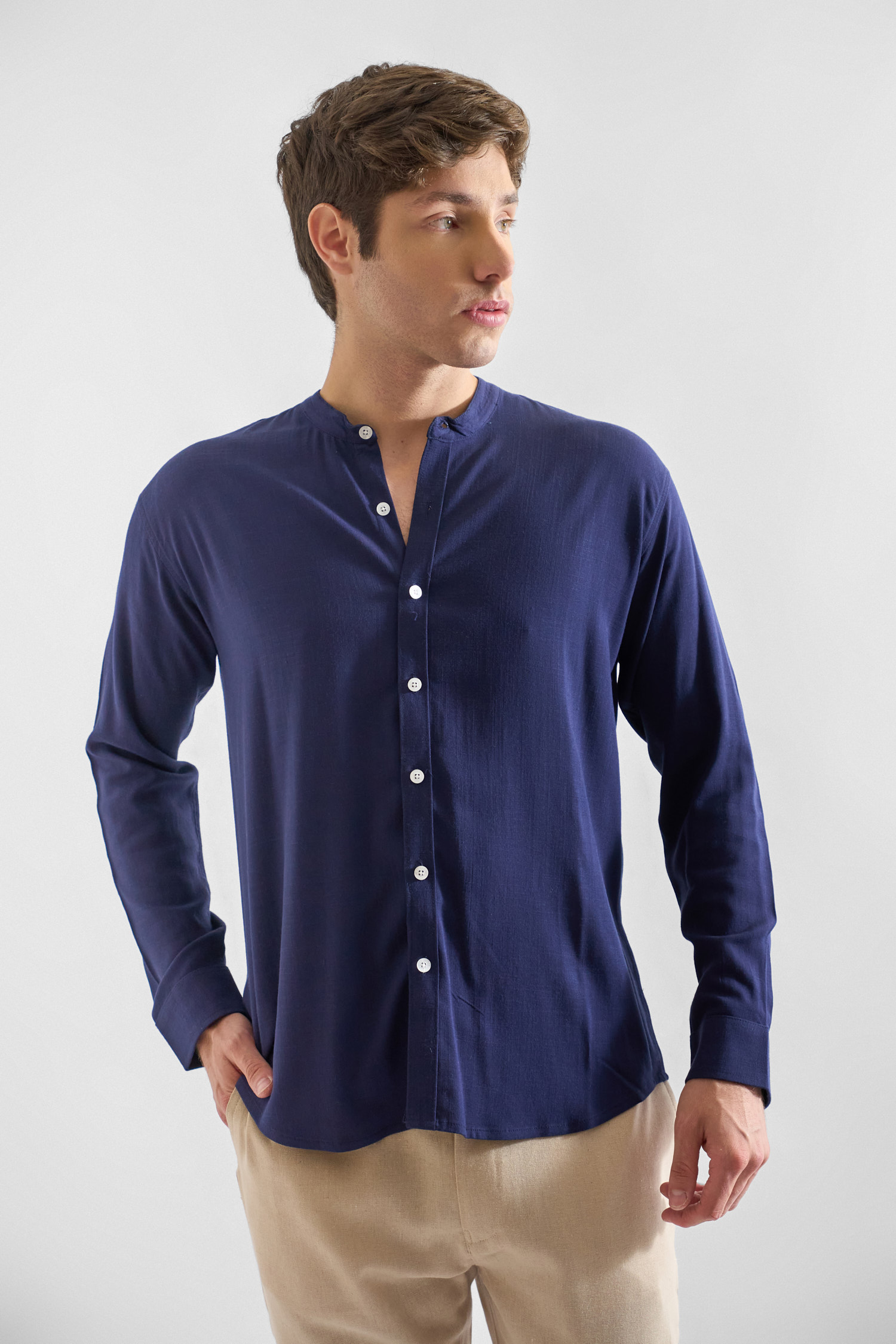 Camisa-de-Lino-Manga-Larga-Para-Hombres11