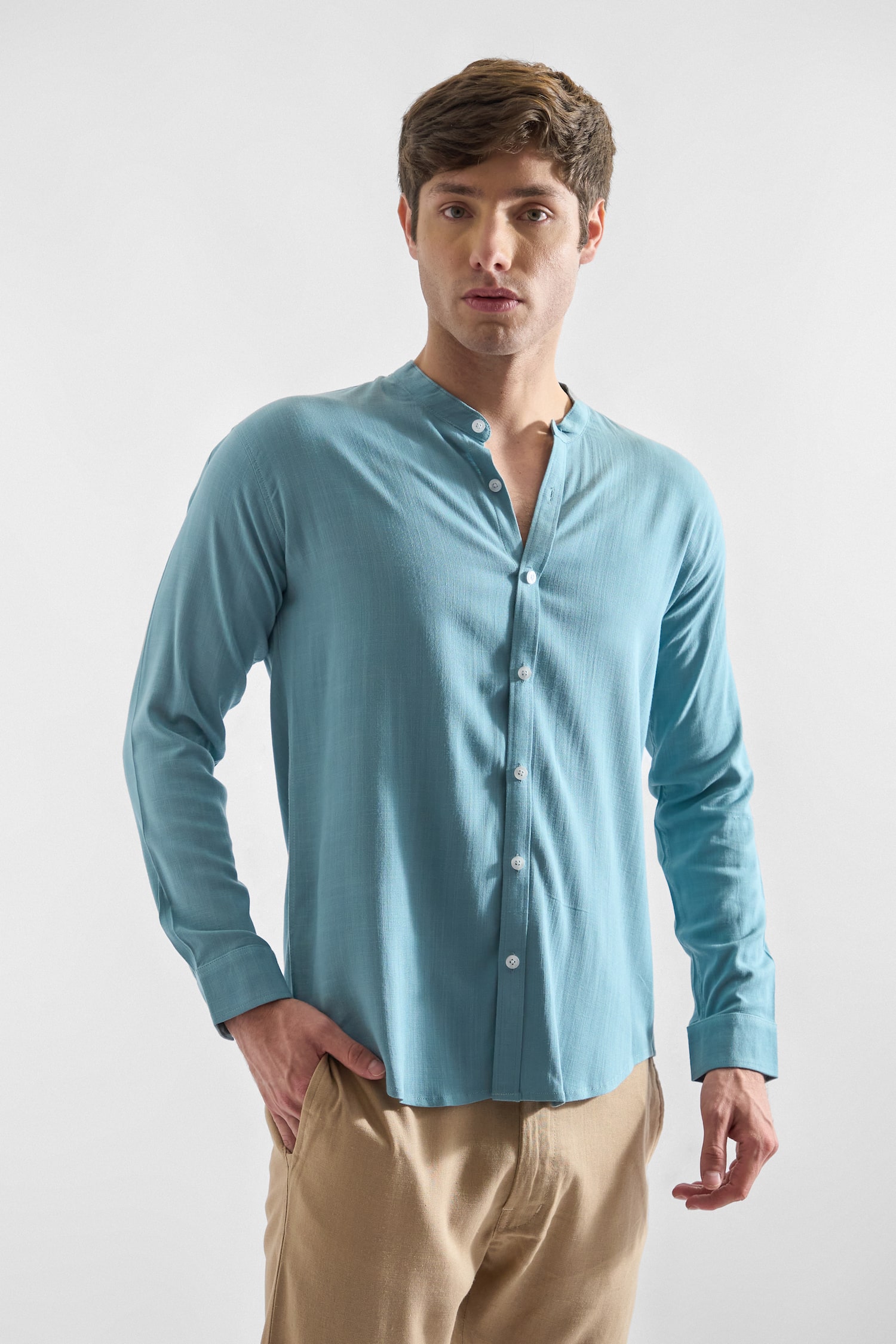 Camisa-de-Lino-Manga-Larga-Para-Hombres26