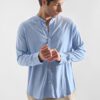 Camisa de Lino Manga Larga Para Hombres29