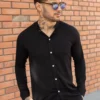 Camisa manga larga de lino para hombre11