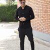 Camisa manga larga de lino para hombre13