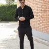 Camisa manga larga de lino para hombre13