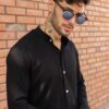 Camisa manga larga de lino para hombre14