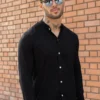 Camisa manga larga de lino para hombre15