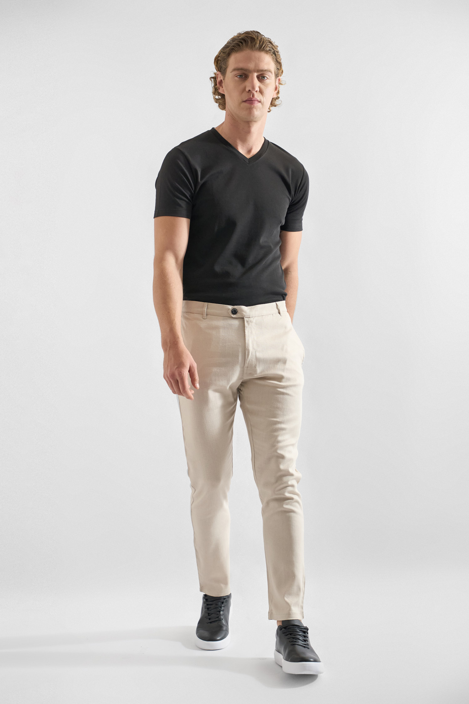 Pantalon Slim Fit de Lino Hombre29