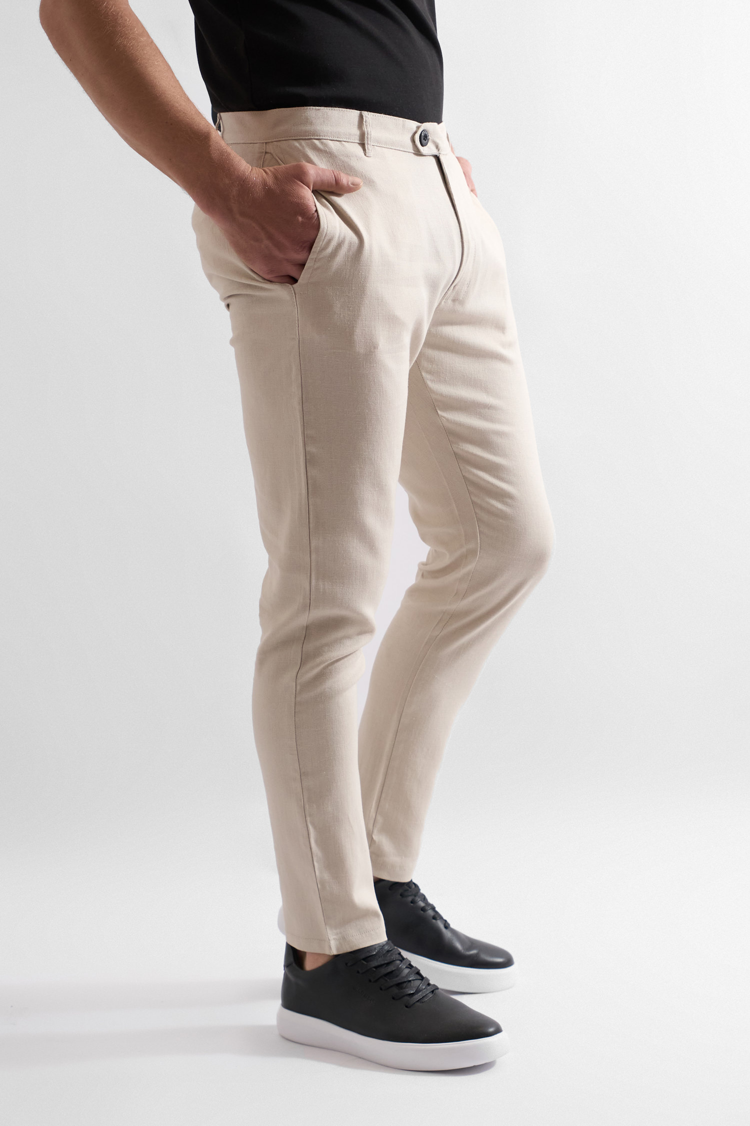 Pantalon Slim Fit de Lino Hombre29