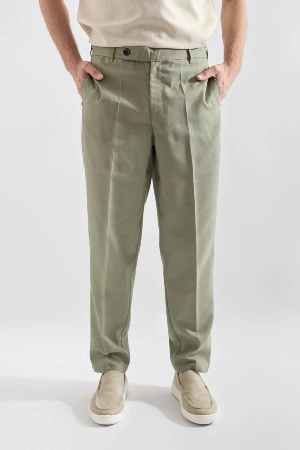 Pantalon de Lino Regular Fit para Hombres25
