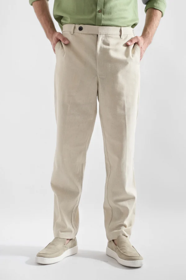 Pantalon de Lino Regular Fit para Hombres29