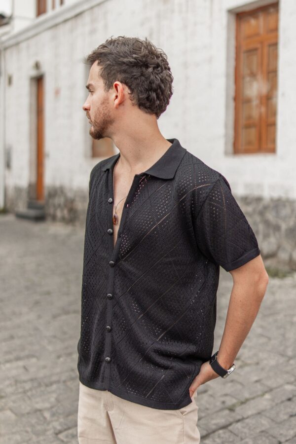 Camisa Tejida Negro - Mediterranean - Imagen 2