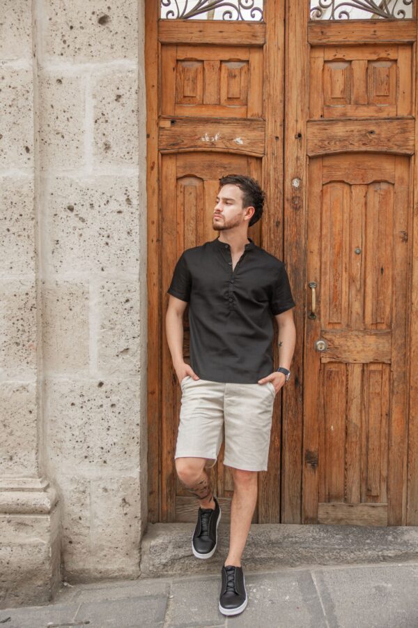 Polo de Lino Negro - Mediterranean - Imagen 6