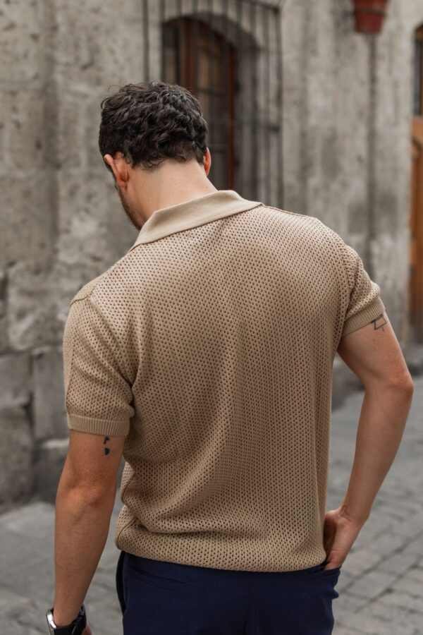 Polo Tejido Beige - Mediterranean - Imagen 4