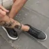 Zapatillas de hombre de cuero1