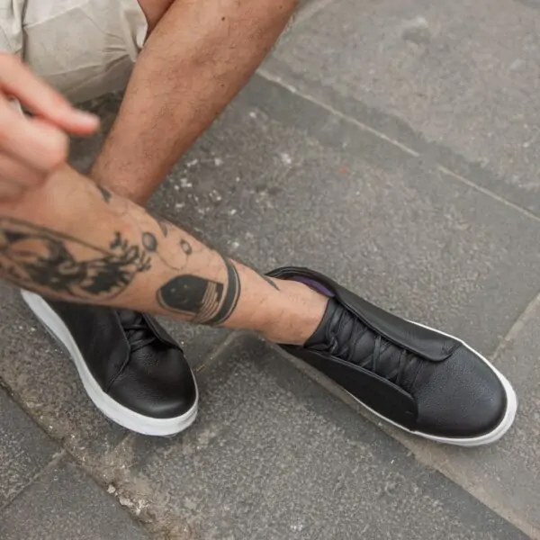 Zapatillas de hombre de cuero1
