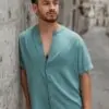 Camisa de Lino Manga Corta4