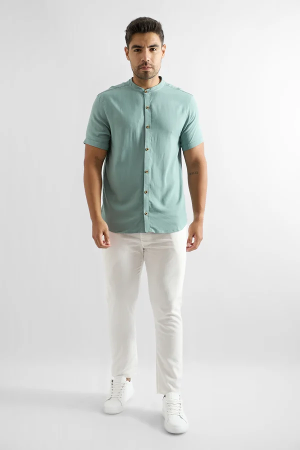 Camisas de lino manga corta42