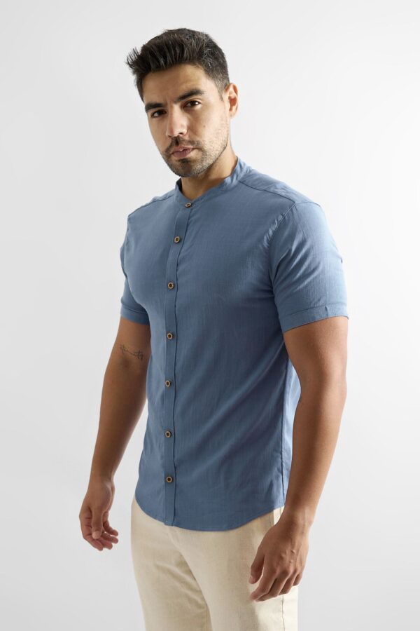 Camisa Lino Acero