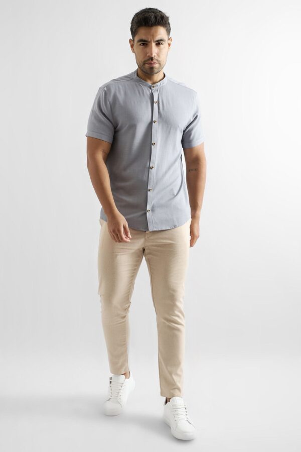 Camisa Lino Gris - Imagen 3