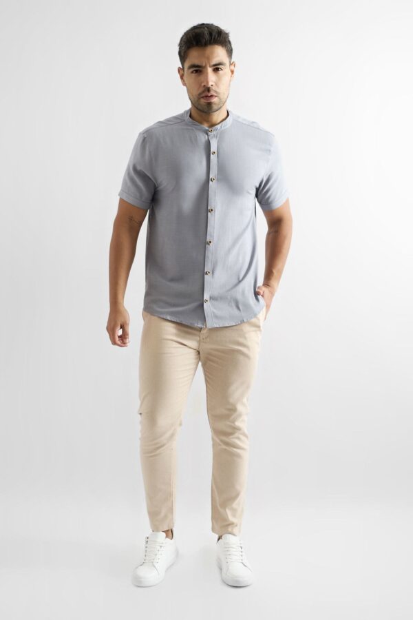 Camisa Lino Gris - Imagen 2