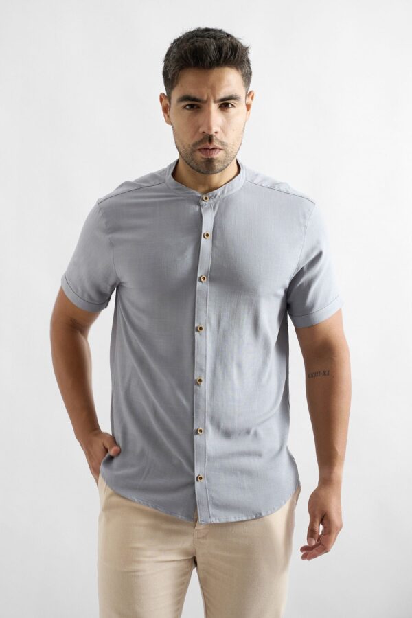 Camisa Lino Gris