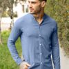 Camisa Lino Manga Larga Acero - Imagen 2