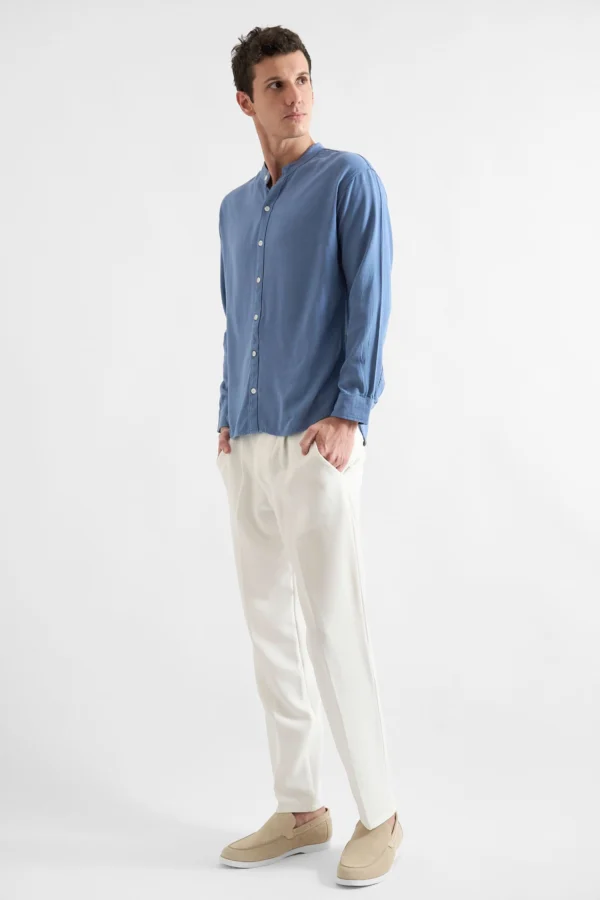 Camisa Lino Manga Larga Acero - Imagen 6