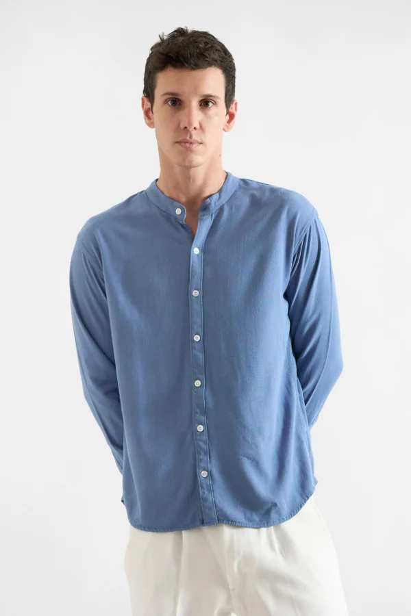Camisa Lino Manga Larga Acero - Imagen 5