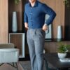 Camisa Manhattan Azul - Slim Fit - Imagen 4