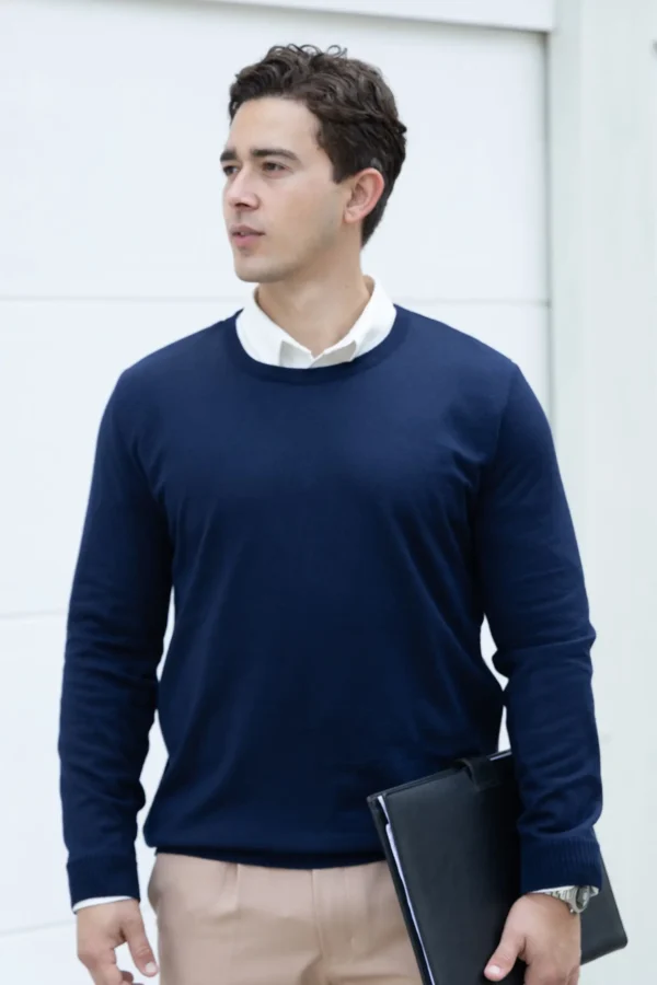 Bowery Sweater Azul – Regular Fit