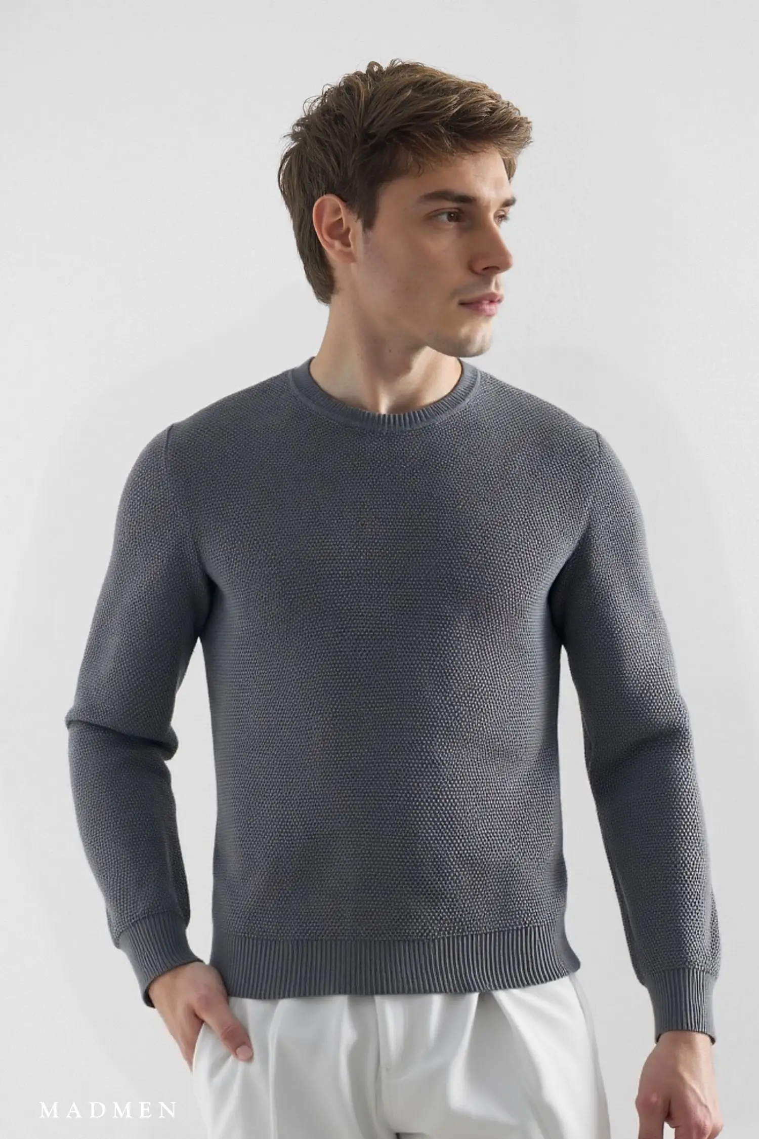 Westwood Sweater Gris - Slim Fit