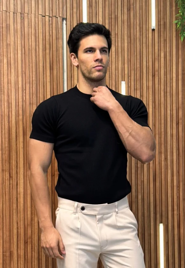 CityLine T-shirt Negro - Slim Fit