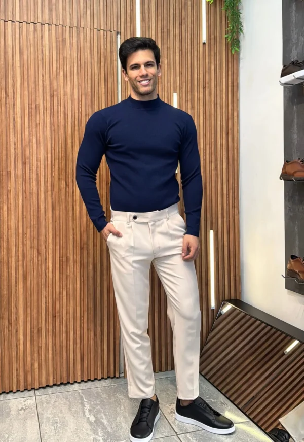 Caffarena Mad Neck Azul - Slim Fit - Imagen 2