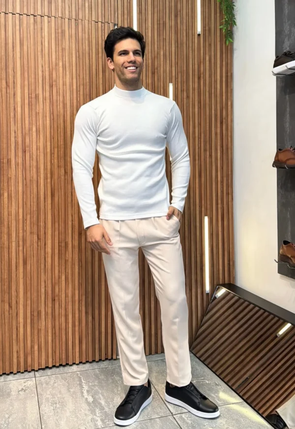 Caffarena Mad Neck Marfil - Slim Fit - Imagen 2