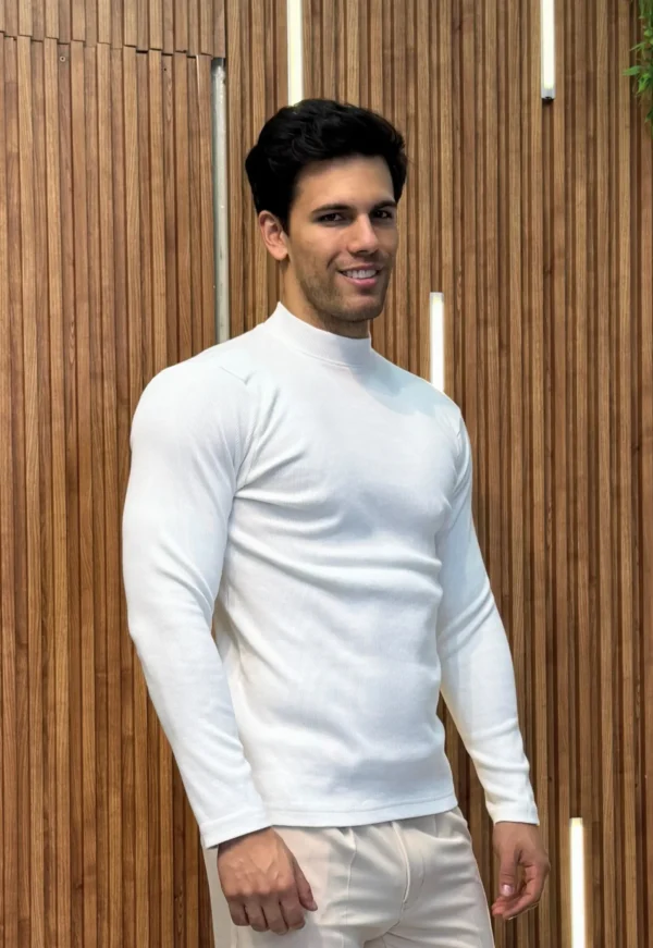 Caffarena Mad Neck Marfil - Slim Fit
