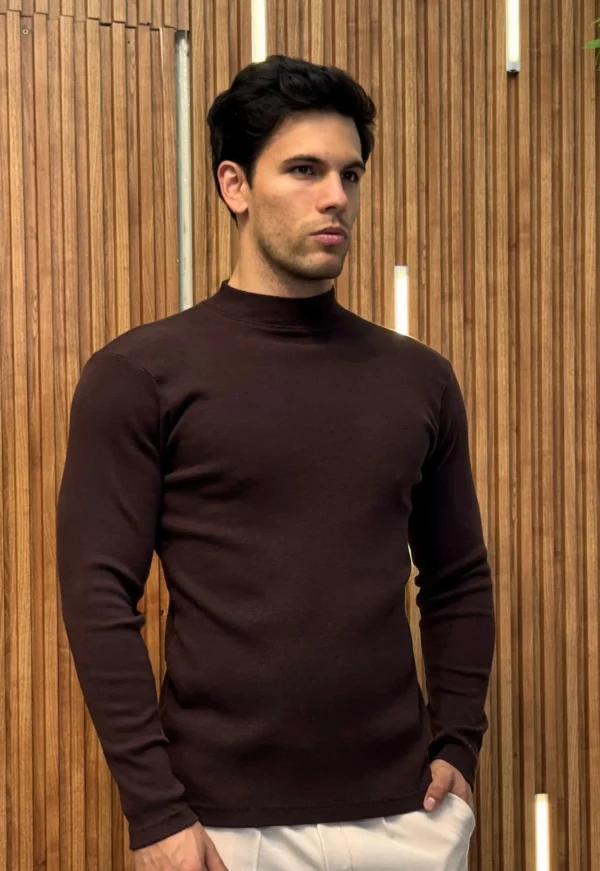 Caffarena Mad Neck Marrón - Slim Fit - Imagen 2