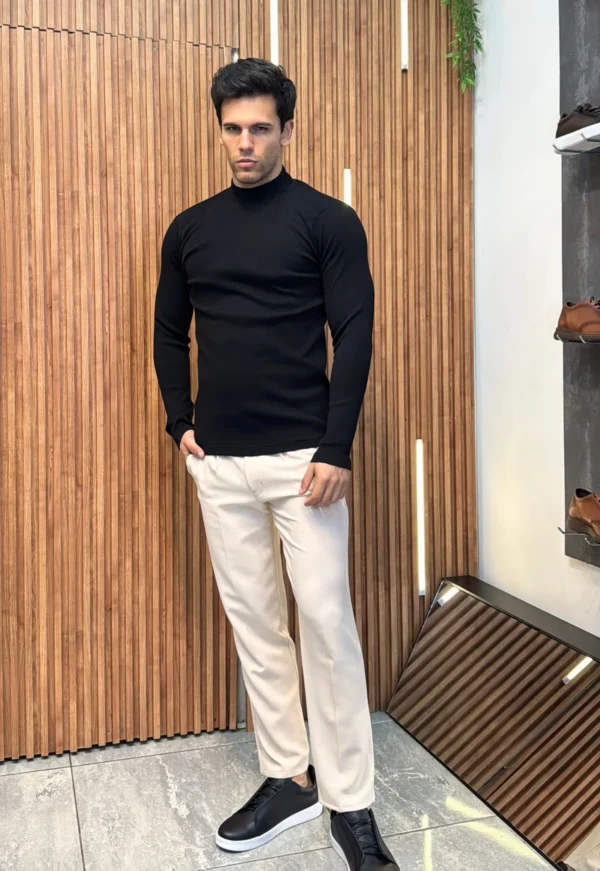 Caffarena Mad Neck Negro - Slim Fit - Imagen 2