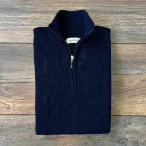 Bleecker Sweater Semi Cierre Azul - Regular Fit