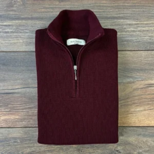 Bleecker Sweater Semi Cierre Guinda - Regular Fit