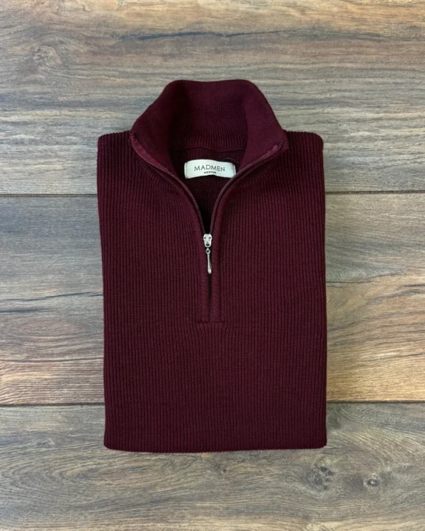 Bleecker Sweater Semi Cierre Guinda - Regular Fit