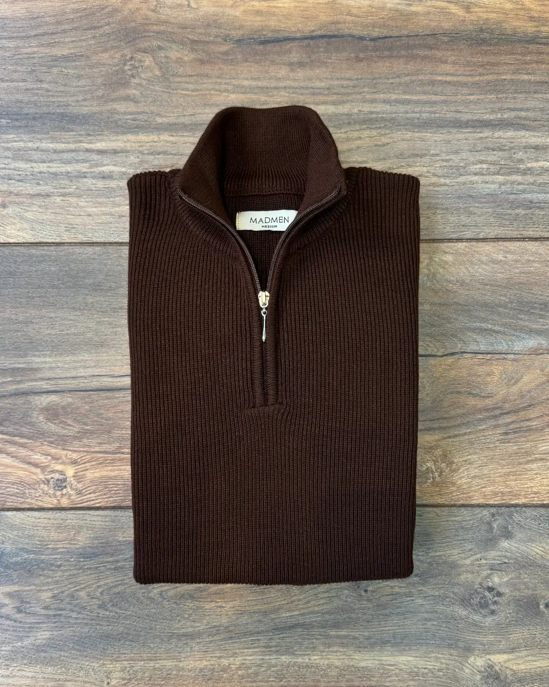 Bleecker Sweater Semi Cierre Marrón - Regular Fit