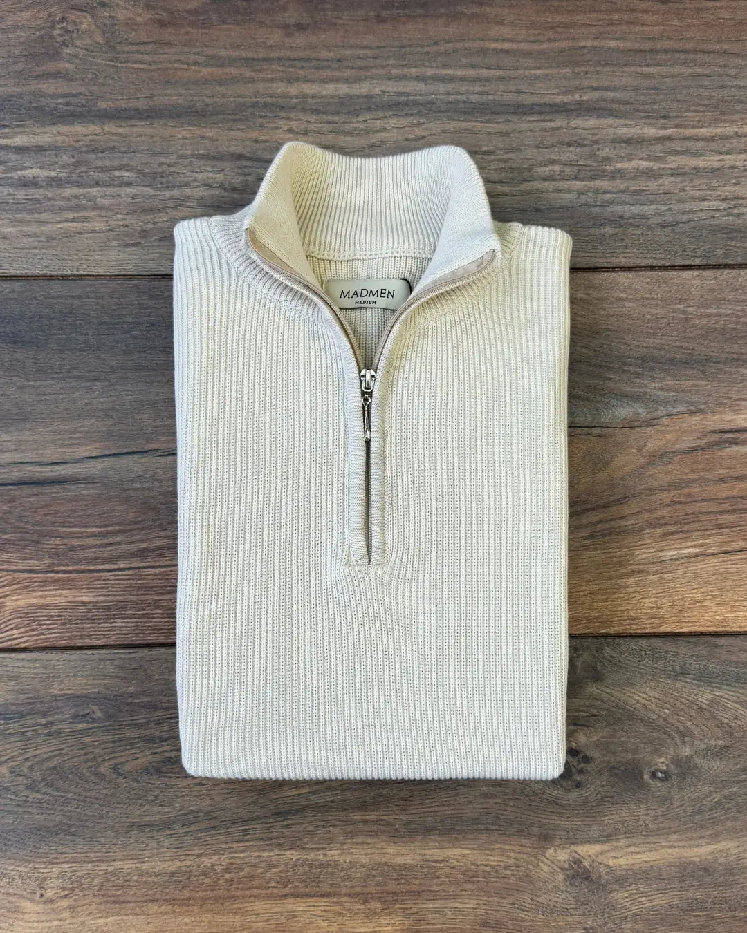 Bleecker Sweater Semi Cierre Perla - Regular Fit