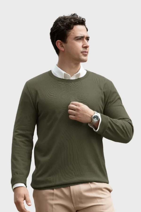 Bowery Sweater Verde – Regular Fit