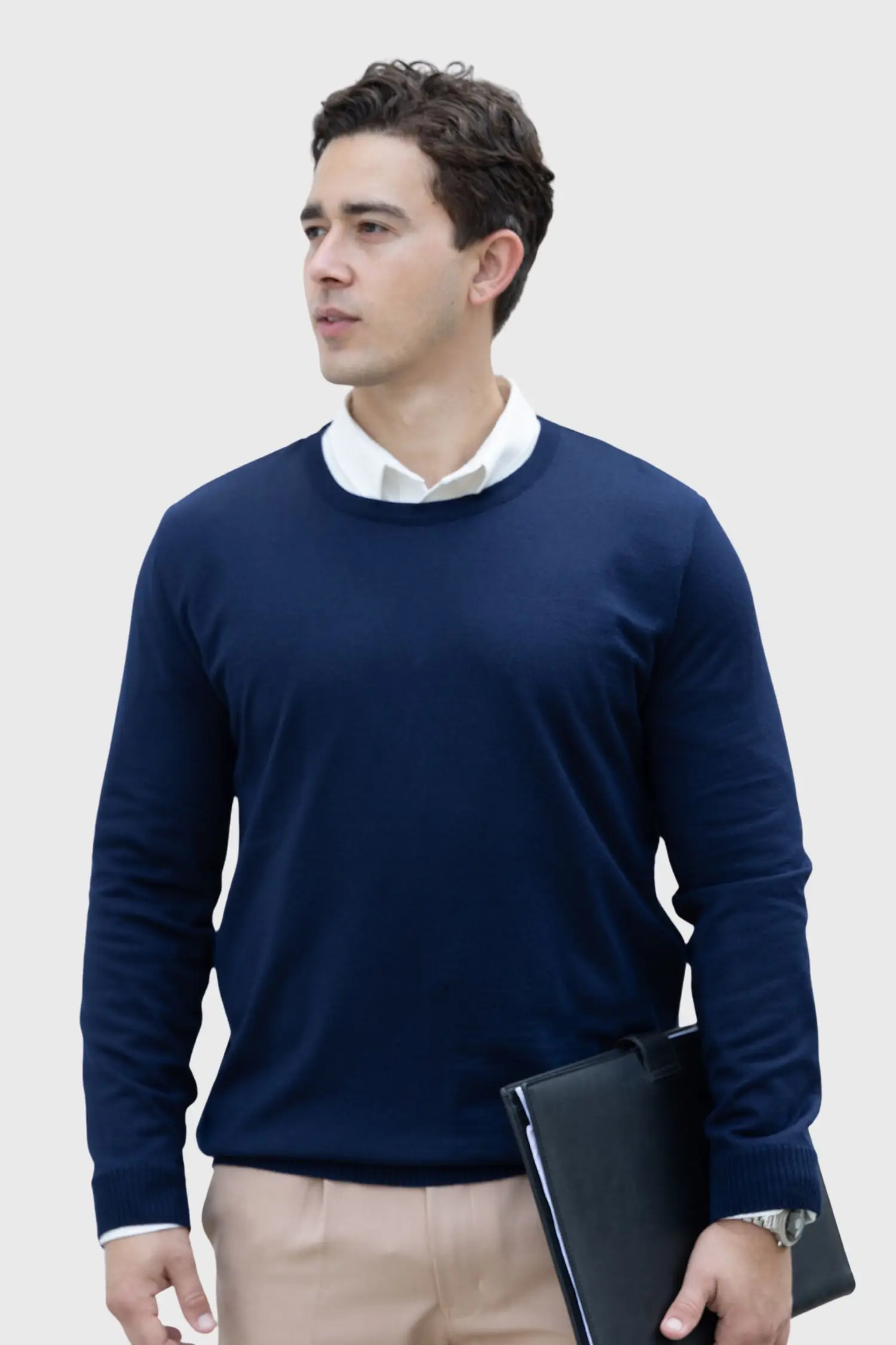 Bowery Sweater Azul – Regular Fit