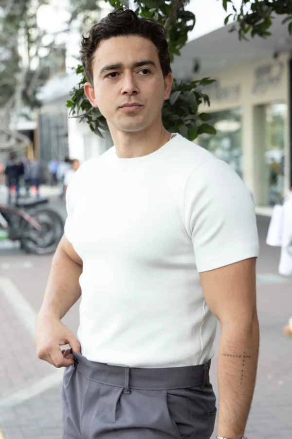 CityLine T-shirt Perla - Slim Fit