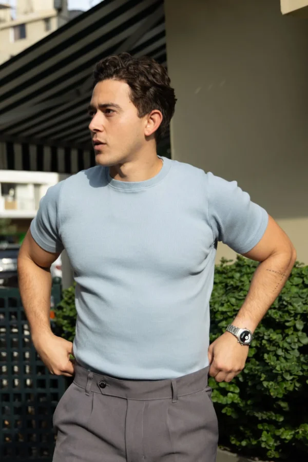 CityLine T-shirt Denim - Slim Fit